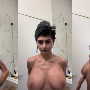 Mia Khalifa Ducha Completo Topless Tetas Onlyfans Livestream Video