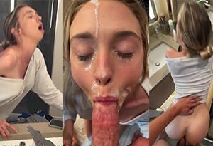 Es un mierda rápida de detrás del video porno facial