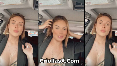 Famosa colombiana Sara Uribe muestra sus pezones en vivo