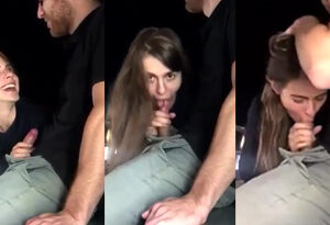 Linda chica chupa polla en video de golondrinas públicas