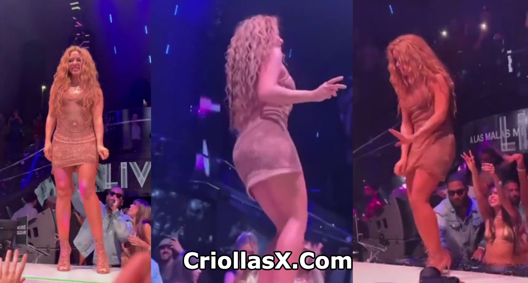 Shakira intenta grabar debajo de la falda mientras baila – Famosos