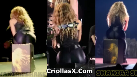 Shakira y su enorme culo en concierto - Famosas Colombianas