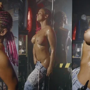 Vídeo de la sesión de fotos sudorosa en topless de Paige Vanzant