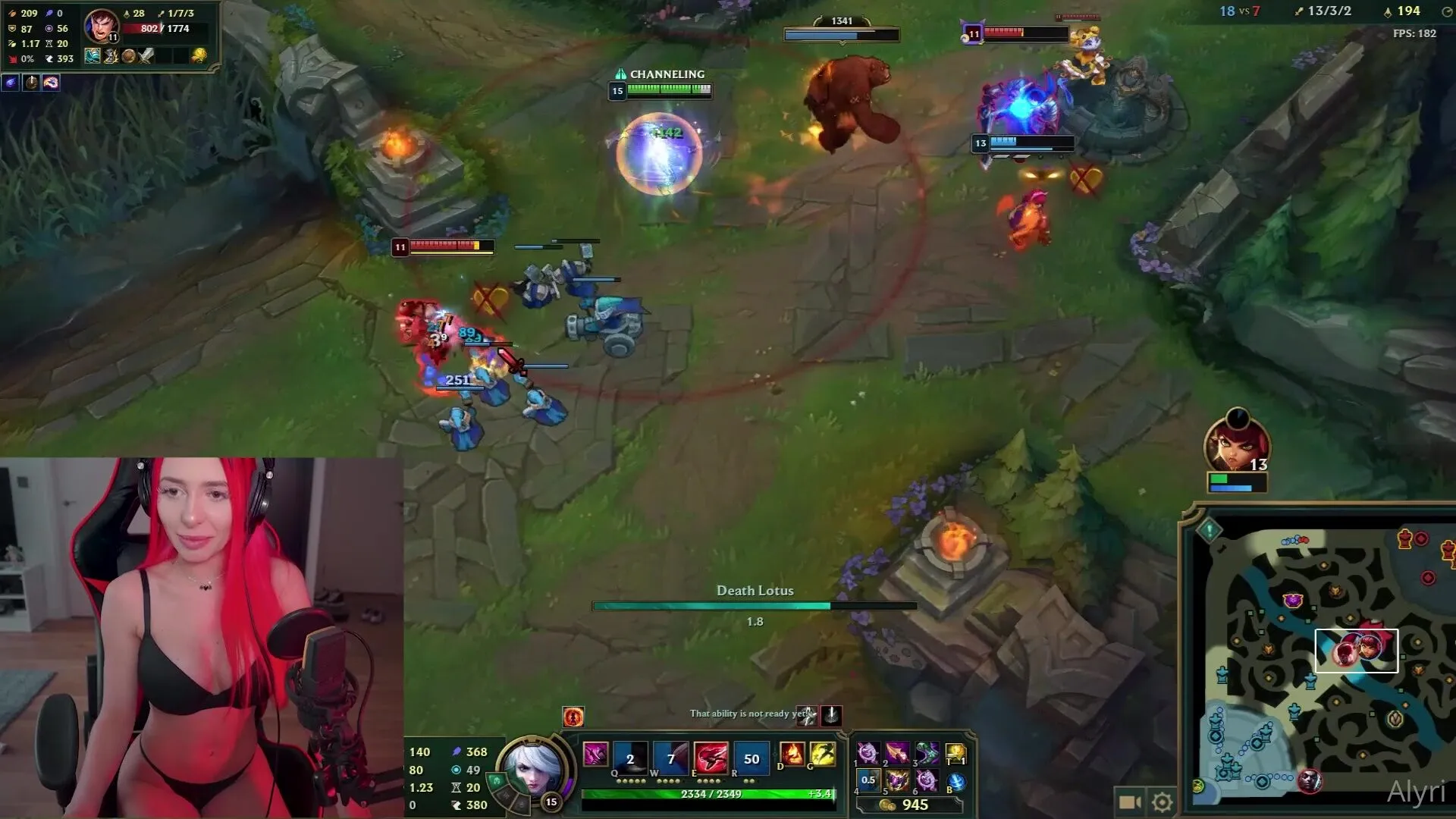 Video del juego de striptease de Alyri League Of Legends con subs Onlyfans