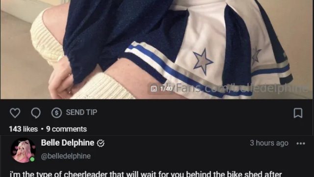 Fotos de porristas de los Dallas Cowboys de Belle Delphine