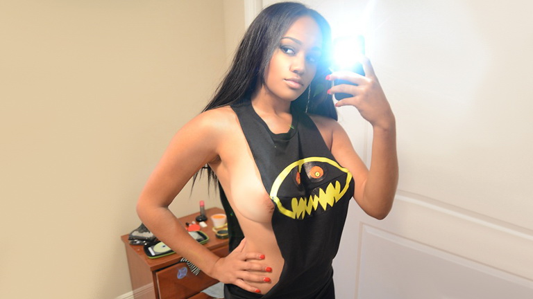 Beautiful black girlfriend fucked hard while filmed by her boyfriend