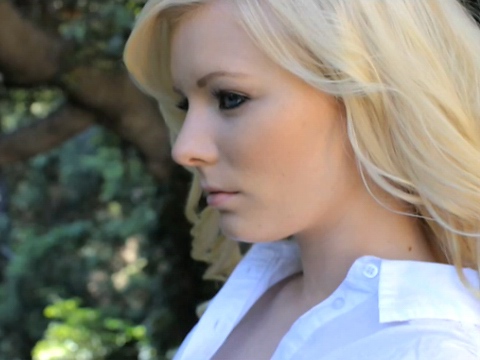 Blonde goddess Elaina Raye enjoys a hot morning fuck with her man