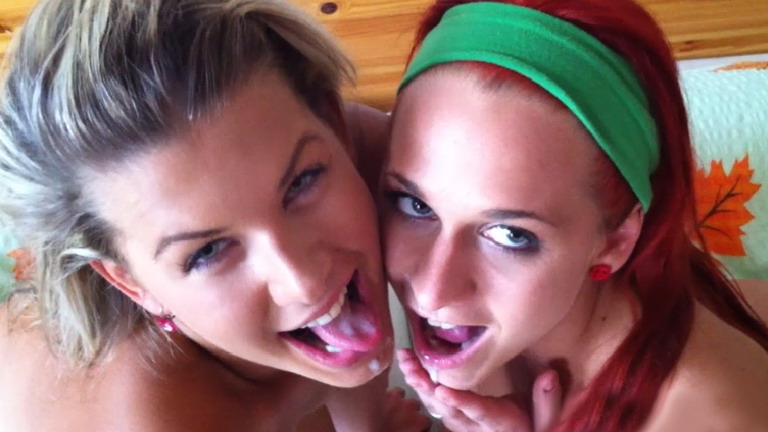 Hot girls enjoy sharing one cock
