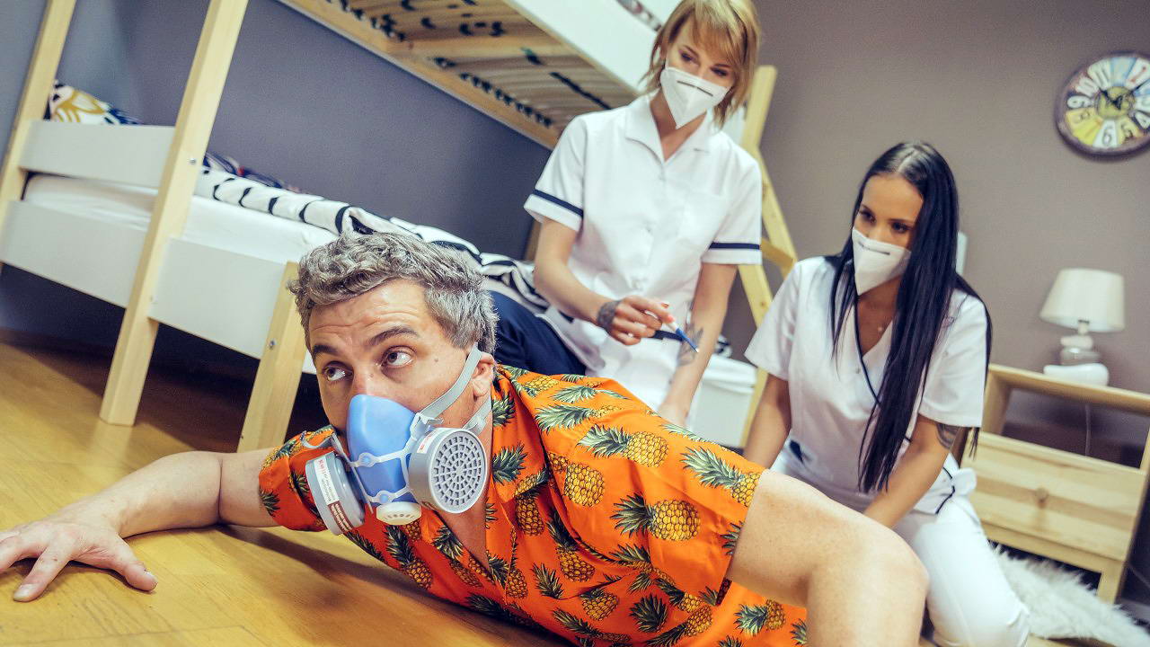 Covid vaccination went wrong with two sexy nurses