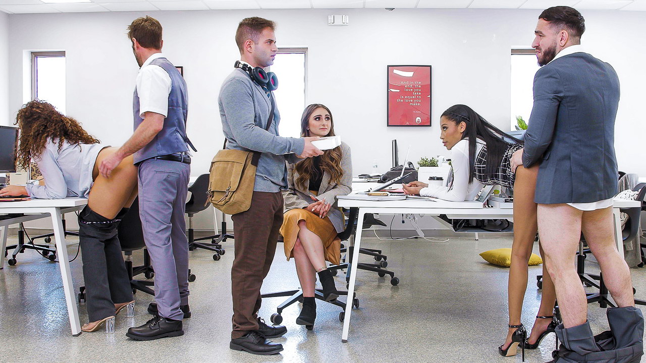 Office orgy is bad for the employee who has the hots for his coworker