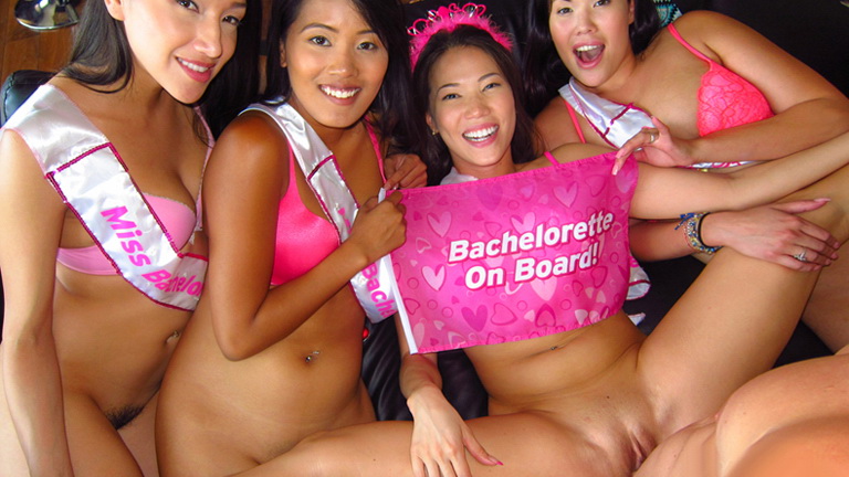 Asian bachelorette fucked by the stripper at her bachelorette party