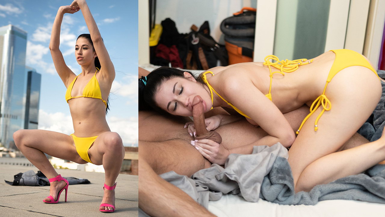 Stunning brunette with a killer body gets ravaged after giving a perfect blowjob