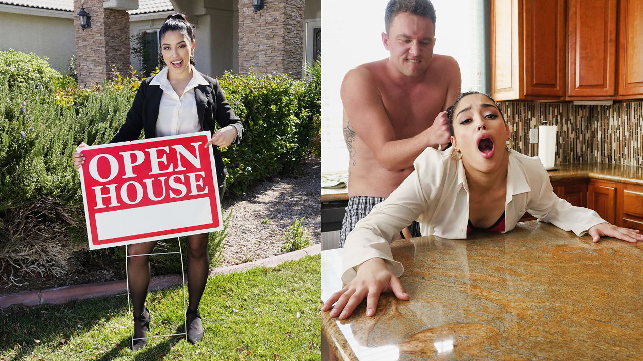 Real estate agent fucks potential buyer all around the house